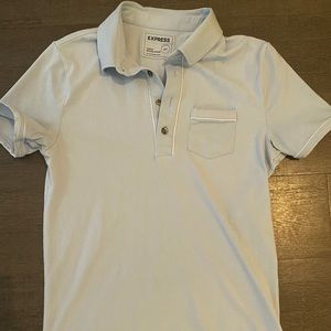 Express Men’s Light Blue Polo Size Small